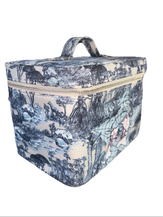 Dior Around The World Vanity Cosmetic Travel Case Toile Print Mirror - Picture 5 of 15